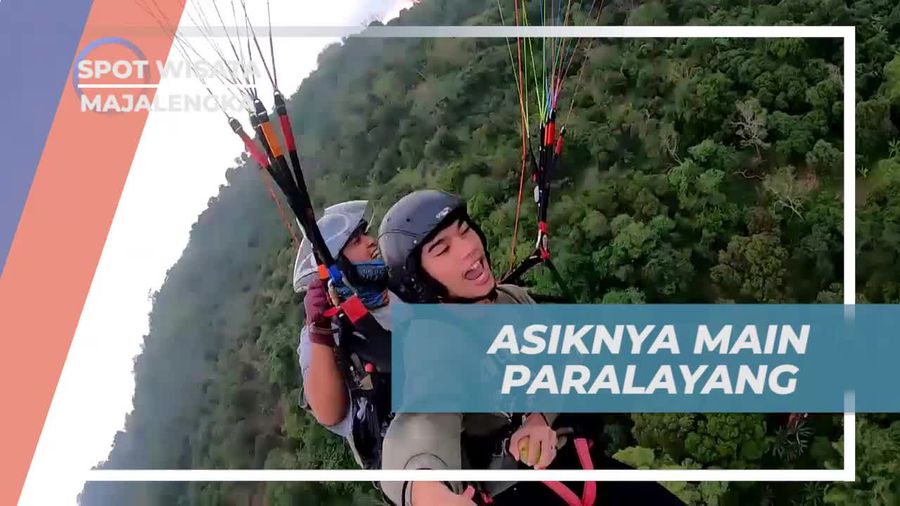 Meluncur dan Bermain Paralayang dengan Pemandangan Majalengka