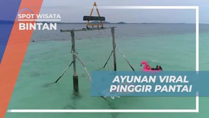 Bersantai di Ayunan Viral Pinggir Pantai White Sand Island Bintan