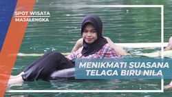 Berenang Santai dengan Pemandangan Telaga Biru Nila Majalengka