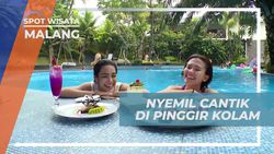 Menikmati Cemilan Cantik di Pinggir Kolam Hotel Malang