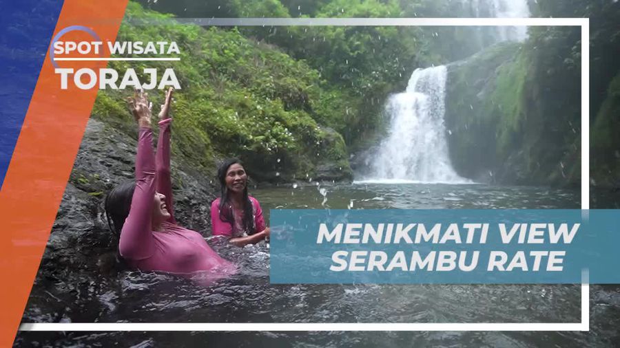Menyaksikan Keindahan Pemandangan dan Berenang di Air Terjun Serambu Rate Toraja