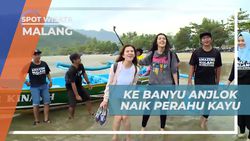 Melayari Perahu Kayu Menuju Air Terjun Banyu Anjlok di Malang