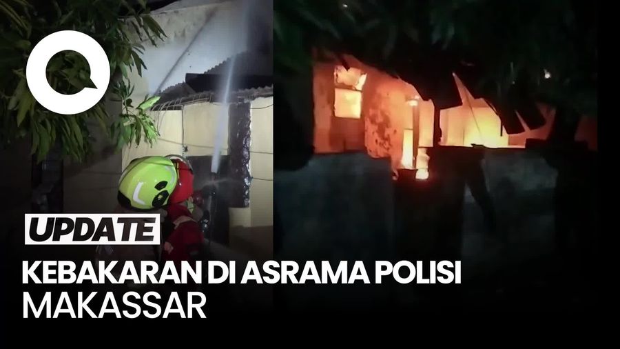 Video: Empat Rumah di Asrama Polisi Tallo Makassar Dilahap Si Jago Merah
