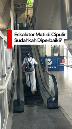 Video Kondisi Halte Cipulir Usai Viral Lansia Naik Eskalator Mati