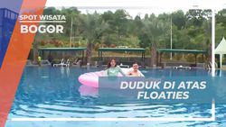 Bersantai di Atas Floaties di Pelangi Cafe Bogor