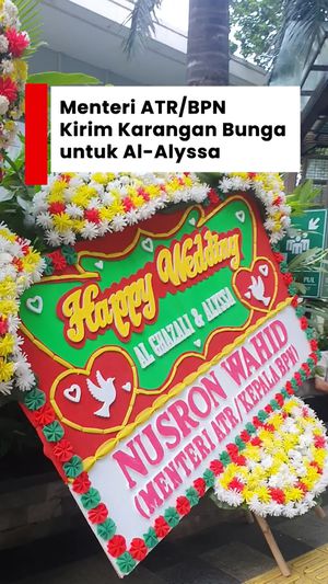 Video: Sederet Karangan Bunga Pernikahan untuk Al Ghazali dan Alyssa