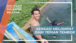 Merasakan Sensasi Melompat dari Tepian Tembok di Mata Air Lotong, Sulawesi Selatan