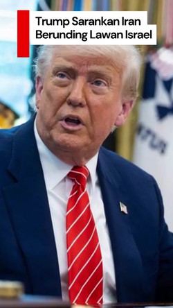 Video Trump Sebut Iran Takan Menang Lawan Israel, Sarankan Berunding