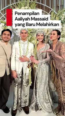 Video: Gaya Aaliyah Massaid yang Baru Lahiran Hadiri Nikahan Al Ghazali