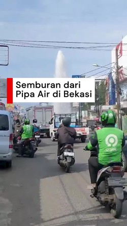 Video: Air Menyembur Tinggi dari Pipa SPAM di Jatiwaringin Bekasi