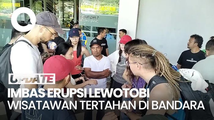 Video: Wisatawan Tertahan di Bandara Komodo Imbas Erupsi Lewotobi