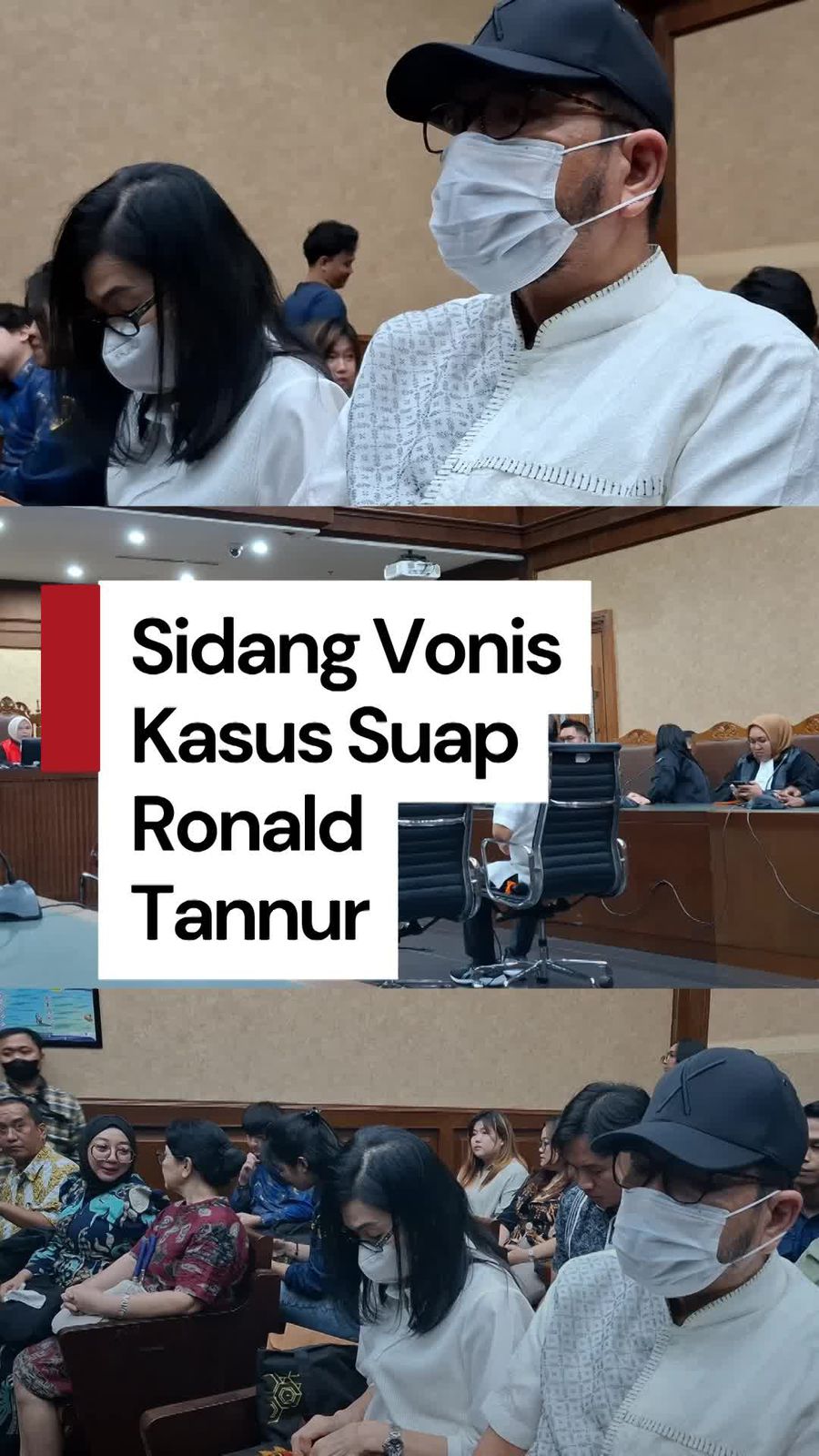 Video: Zarof, Lisa, dan Meirizka Jalani Sidang Vonis Kasus Ronald Tannur