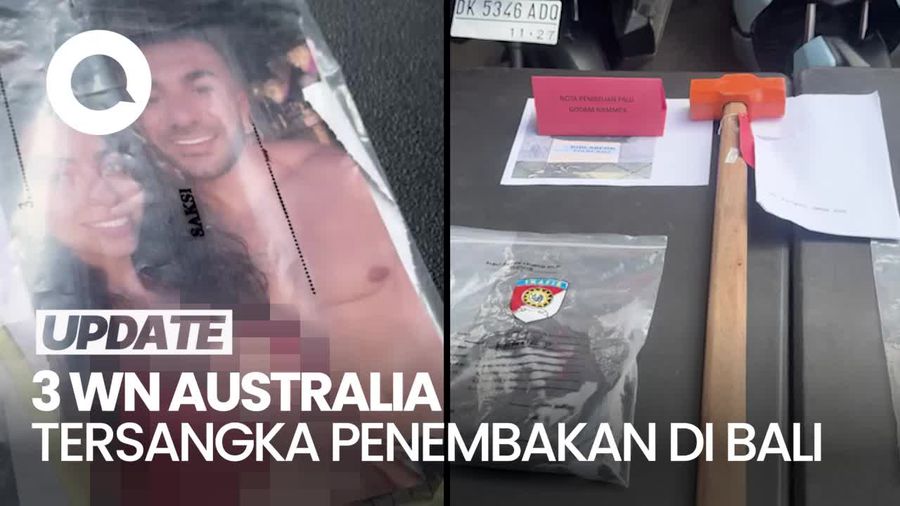 Video: Polisi Tetapkan 3 WN Australia Tersangka Penembakan di Bali
