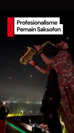 Video: Pemain Saksofon Tetap Profesional Ketika Rudal Iran Serang Israel