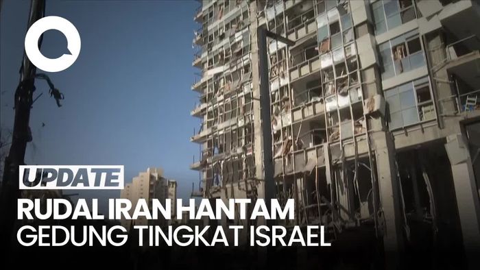 Video Rudal Iran Hantam Gedung Tingkat Israel, 25 Orang Terluka