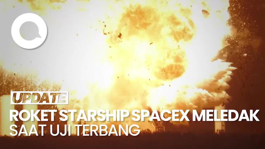 Video Detik-detik Roket Starship SpaceX Meledak saat Uji Terbang