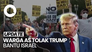 Video Warga AS Demo Minta Trump Tak Ikut Campur Perang Iran-Israel