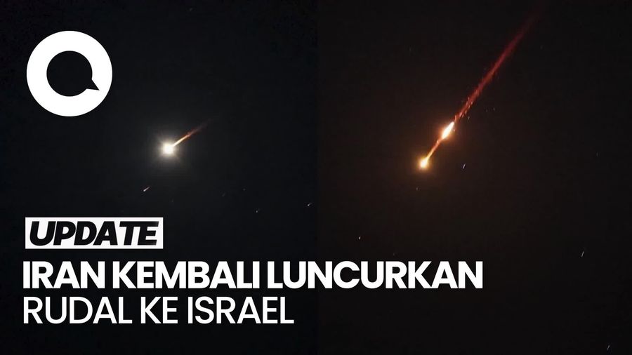 Video: Iran Kirim Rudal Lagi ke Israel, Sirine Meraung-Raung di Tel Aviv