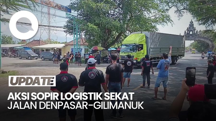 Video: Tolak Aturan ODOL, Sopir Logistik Sekat Jalan Denpasar-Gilimanuk