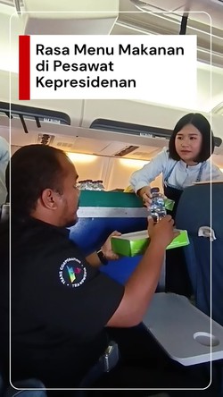 Video: Santap Menu Makanan di Pesawat Kepresidenan, Gimana Rasanya?