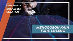 Mencoba Menggosok Kain Tope Leleng Bersama Para Selebriti di Sulawesi Selatan
