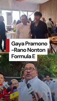 Video: Pramono-Rano Nonton Langsung Formula E Jakarta di Ancol