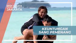 Menyambut Keuntungan dari Pemenang Balap Floaties di Pulau Dolphin, Jakarta  