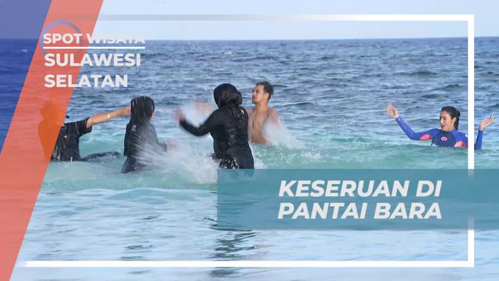 Berenang dan Bersantai di Pantai Bara Sulawesi Selatan
