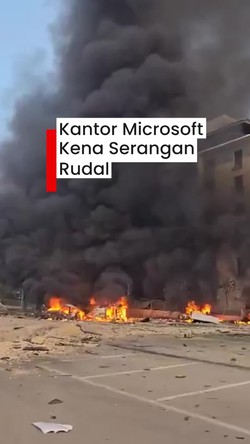 Video: Kawasan Kantor Microsoft di Israel Terbakar Kena Rudal Iran