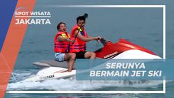 Bermain Jet Ski di Perairan Pulau Semut, Jakarta  