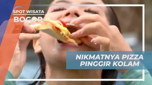 Menikmati Pizza Lezat Pinggir Kolam di Bogor