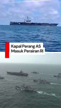 Video: Kapal Perang AS USS Nimitz Lewat Perairan RI, TNI Buka Suara