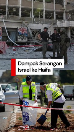  Video: Permukiman Warga Yahudi di Haifa Hancur Diserang Rudal Iran
