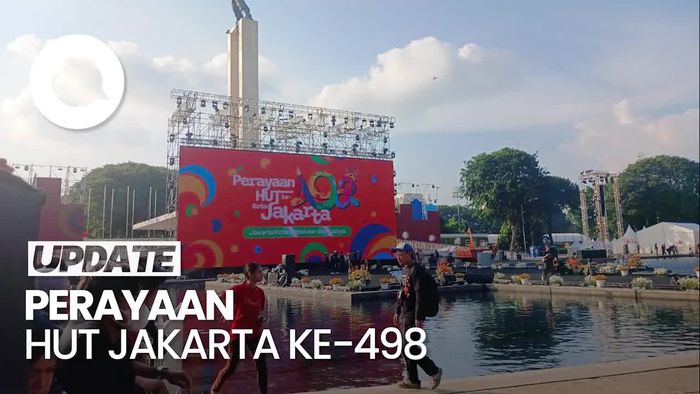 Video: Suasana Jelang Perayaan HUT Jakarta di Lapangan Banteng