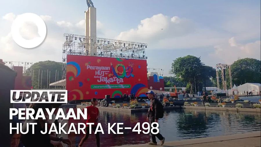 Video: Suasana Jelang Perayaan HUT Jakarta di Lapangan Banteng