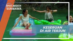 Bersenang-senang dan Bermain Air di Air Terjun Mata Jitu Bersama Selebriti, Sumbawa  