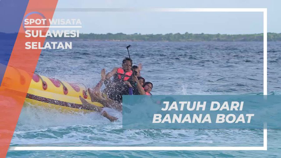 Menghadapi Tantangan Jatuh dari Banana Boat di Pantai Bara, Sulawesi Selatan  