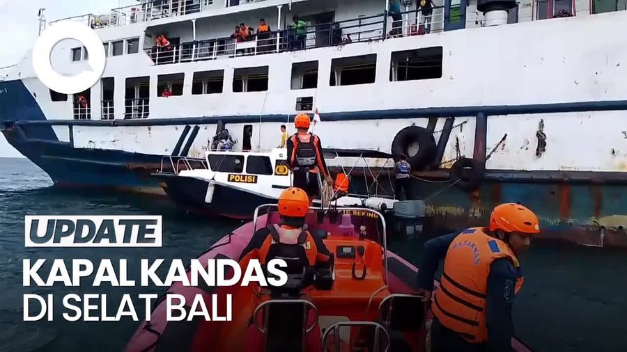Video: KMP Gerbang Samudra 2 Kandas di Selat Bali, 269 Penumpang Selamat