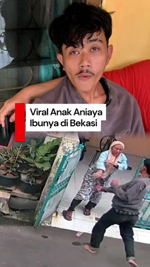 Video: Tampang Anak yang Viral Tendang-Pukul Ibunya di Bekasi