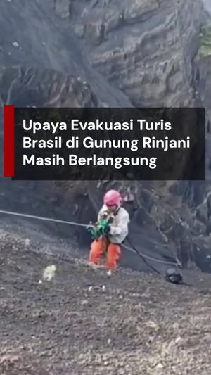 Video: Evakuasi WNA Brasil di Jurang Rinjani Terkendala Cuaca