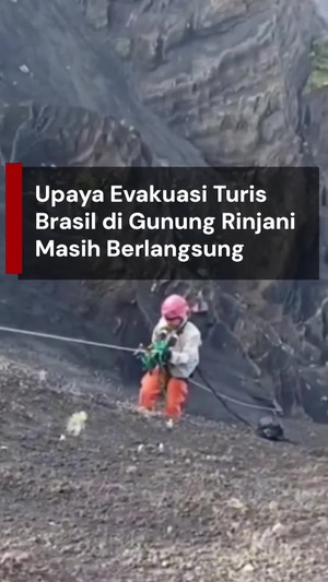Video: Evakuasi WNA Brasil di Jurang Rinjani Terkendala Cuaca