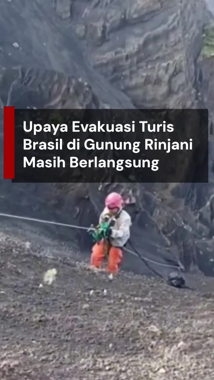 Video: Evakuasi WNA Brasil di Jurang Rinjani Terkendala Cuaca