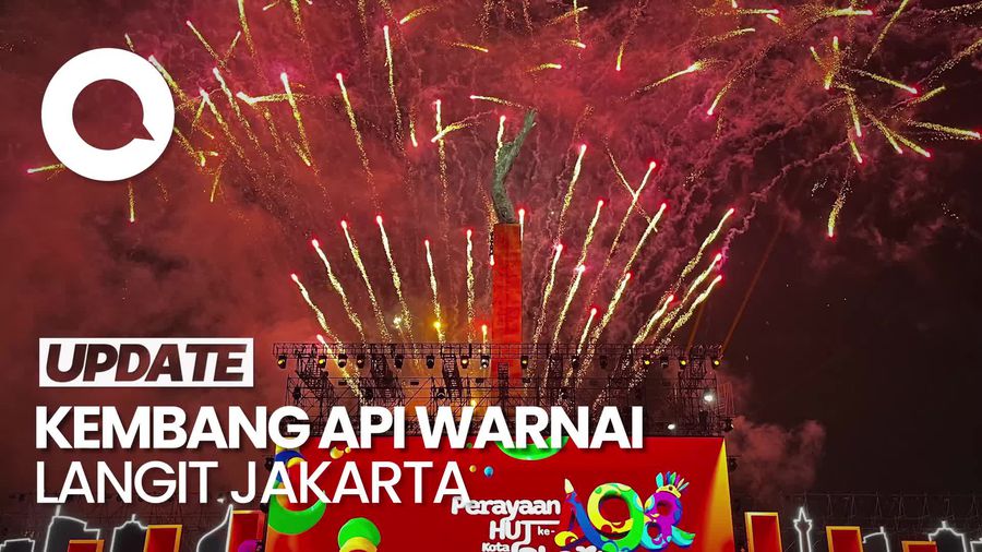 Video: Pesta Kembang Api Tutup Puncak Perayaan HUT ke-498 Jakarta