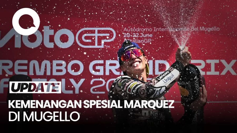 Video Kemenangan Spesial Marquez: Motor Italia, Tim Italia, di Sirkuit Italia
