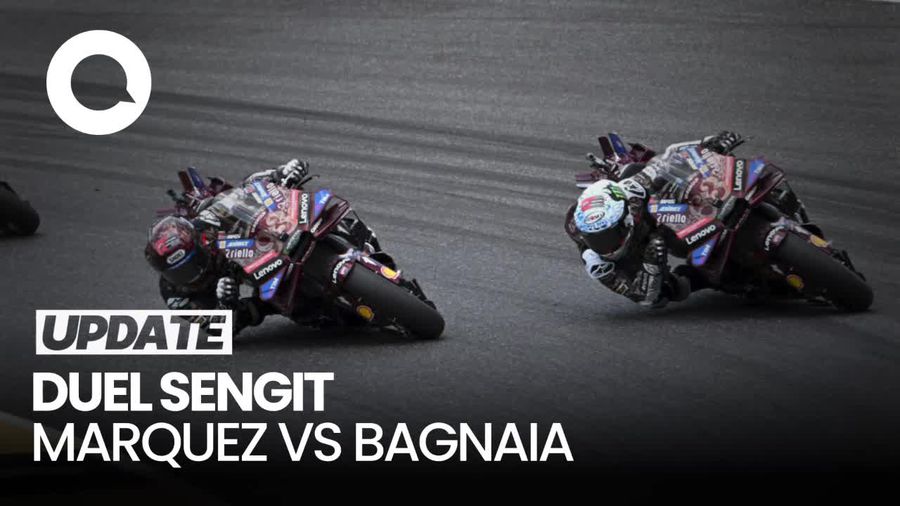 Video Duel Seru Marquez Vs Bagnaia di Awal Balapan MotoGP Italia