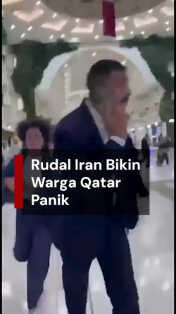 Video: Suasana Panik saat Iran Serang Pangkalan Militer AS di Qatar