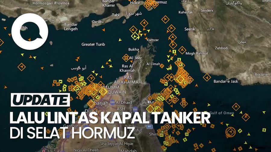 Video: Radar Lalu Lintas Kapal-kapal Tanker di Selat Hormuz