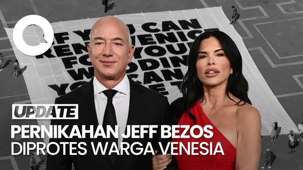 Video Gelombang Protes di Venesia Jelang Pernikahan Jeff Bezos