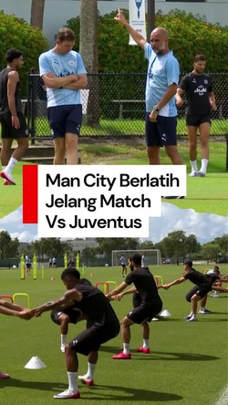 Video: Mengintip Sesi Latihan Man City Sebelum Menghadapi Juventus