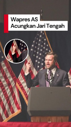 Video Wapres AS Acungkan Jari Tengah Saat Puji Serangan Trump ke Iran